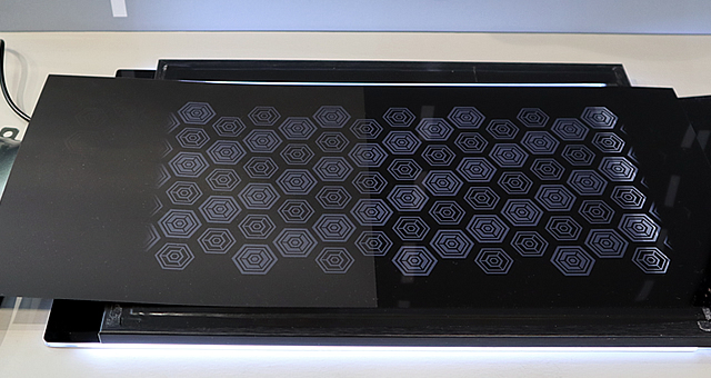 Express concealed patterns when backlight is illuminated