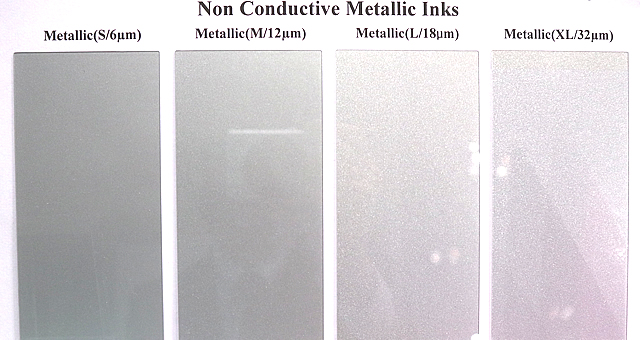 根据粒径的变化能表现各种各样的非导电金属油墨的事例